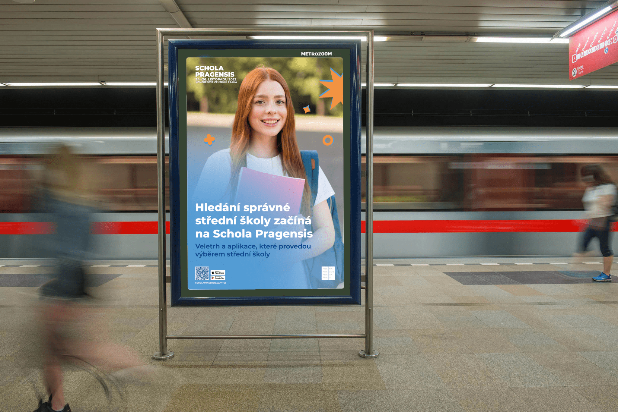 CLV reklamní citilight v pražském metru